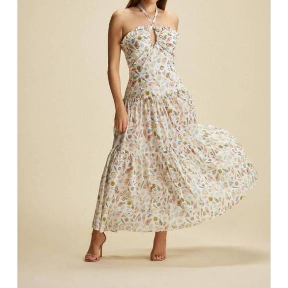 Marysia Chalmers Midi Dress Shell Print Size Medium - Picture 1 of 8